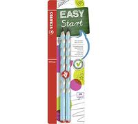 Stabilo EASYgraph - Matita Ergonomica triangolare - per Destrimani - Azzurro - Pack da 2 - Gradazione HB