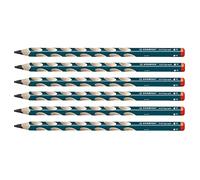 STABILO EASYgraph - Matita Ergonomica triangolare - per Destrimani - Petrolio - Confezione da 6 - Gradazione HB