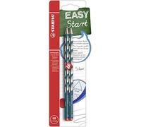 STABILO EASYgraph S - Matita Ergonomica triangolare Sottile - per Destrimani - Petrolio - Pack da 2 - Gradazione HB