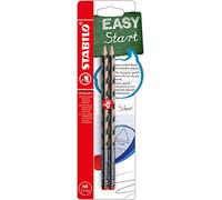 STABILO EASYgraph S Metallic - Matita Ergonomica triangolare Sottile - per Destrimani in Grigio metallizzato - Pack da 2 - Gradazione HB
