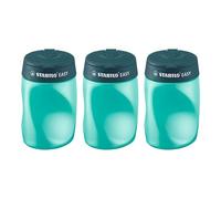 STABILO EASYtemperino - Temperamatite Ergonomico - per Mancini - Confezione da 3 - Petrolio