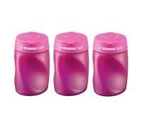 STABILO EASYtemperino - Temperamatite Ergonomico - per Mancini - Confezione da 3 - Rosa