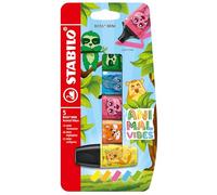 STABILO Evidenziatore BOSS MINI Animal Vibes – Astuccio da 5 colori assortiti