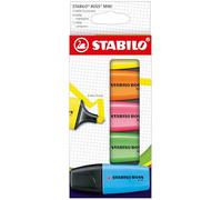 STABILO Evidenziatore BOSS MINI - Astuccio da 5 - Giallo/Arancione/Rosa/Verde/Blu