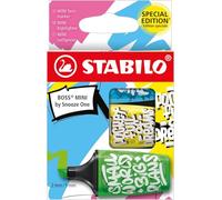 Stabilo BOSS MINI by Snooze One - Evidenziatore - Astuccio da 3 - Blu/Giallo/Verde