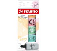 Stabilo Boss Mini Pastellove Confezione da 5 pennarelli fluorescenti - Linea tra 2 e 5 mm - Inchiostro a base d'acqua - Anti-es