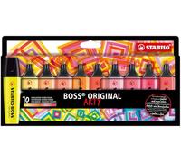 Stabilo Boss Original Arty Confezione da 10 pennarelli fluorescenti in colori caldi - Tratto tra 2 e 5 mm - Inchiostro a base a