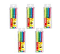 STABILO - Evidenziatore - flash | 5 x Astuccio da 4, Giallo/Verde/Blu/Rosa