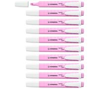 Evidenziatore - STABILO swing cool Pastel - Confezione da 10 - Fucsia Freddo