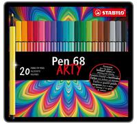 Pennarelli Pen 68 - colori assortiti - Stabilo - scatola in metallo 20 pezzi