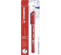 Stabilo Fineliner con punta ammortizzata SENSOR F - Tratto Fine (0,3 mm) - Pack da 1 - Rosso