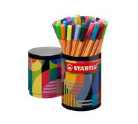 Stabilo point 88 - Fineliner - ARTY - Portapenne in metallo - con 45 colori assortiti
