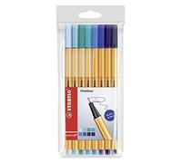 Stabilo point 88 - Fineliner - Astuccio da 8 - Sfumature Di Blu - Colori assortiti
