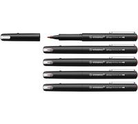Stabilo dr!ver - Fineliner Premium - Tratto Medio (0,8 mm) - Confezione da 5 - Rosso