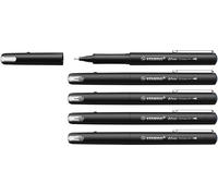 STABILO - Fineliner Premium - dr!ver | Tratto Fine (0,4 mm), Confezione da 5, Blu