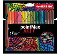 STABILO - Fineliner Premium - pointMax | ARTY, Astuccio da 18, Colori assortiti