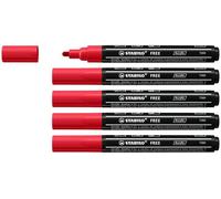 Stabilo FREE Acrylic - Marker acrilico - T300 Punta rotonda 2-3mm - Confezione da 5 - Carminio