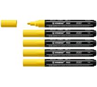 Stabilo FREE Acrylic - Marker acrilico - T300 Punta rotonda 2-3mm - Confezione da 5 - Giallo