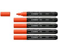 Stabilo FREE Acrylic - Marker Acrilico - T300 Punta rotonda 2-3mm - Confezione da 5 - Rosso