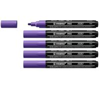 Stabilo FREE Acrylic - Marker acrilico - T300 Punta rotonda 2-3mm - Confezione da 5 - Viola
