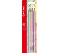 STABILO - Grafietpotlood met gum - Swano - HB - Pastel set met 4 stuks Pack van