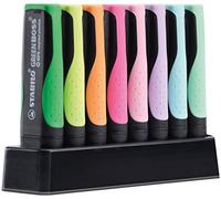Evidenziatore Stabilo Green Boss - punta a scalpello - tratto 2 - 5mm - colori assortiti - Stabilo - deskset 8 pezzi