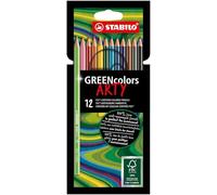 Stabilo GREENcolors - Matita colorata Ecosostenibile - ARTY - Astuccio da 12 - Colori assortiti