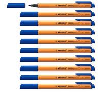 STABILO GREENpoint - Penna Ecosostenibile con punta in fibra - CO2 neutral - Confezione da 10 - Blu