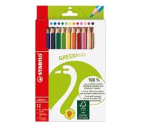 STABILO GREENtrio - Matita colorata triangolare Ecosostenibile - Astuccio da 12 - Colori assortiti
