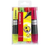 Evidenziatori Stabilo Luminator - 494601 Evidenziatore colori assortiti con tratto 2-5 mm e punta da 2-5 mm a scalpello in confezione da 4 Pz.