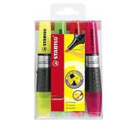 Stabilo LUMINATOR - Evidenziatore - lunga durata e doppio tratto (2 + 5 mm) - Astuccio da 4 - Colori assortiti