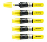 STABILO LUMINATOR - Evidenziatore - lunga durata e doppio tratto (2 + 5 mm) - Confezione da 5 - Giallo