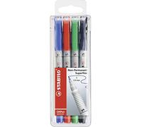 STABILO Pennarello OHPen cancellabile idrosolubile Tratto superfine 0,4 mm Astuccio 4 colori
