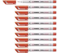 STABILO OHPen universal Cancellabile - Marcatore - Tratto Fine (0,7 mm) - Confezione da 10 - Rosso