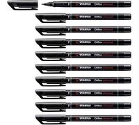 STABILO Marcatore OHPen universal 842/46 - Tratto fine 0,7 mm - Nero confezione da 10