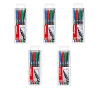 STABILO - Marcatore - OHPen universal Permanente | Tratto Medio (1 mm), Astuccio da 4 x 5, Nero/Blu/Rosso/Verde