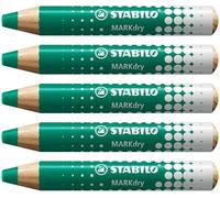 STABILO MARKdry - Marcatore per lavagna bianca e a fogli mobili - Confezione da 5 - Verde