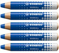 Stabilo MARKdry Pennarello per lavagna - Mina XXL da 10 mm - Legno certificato 100% CFRP - Colore blu