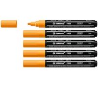 Stabilo FREE Acrylic - Marker acrilico - T300 Punta rotonda 2-3mm - Confezione da 5 - Arancione