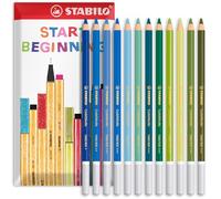 STABILO Matita a gesso pastello CarbOthello - Confezione da 12 - toni blu verde