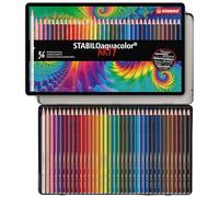 STABILO Matita colorata acquarellabile - STABILOaquacolor - Scatola in Metallo da 36 - Colori assortiti