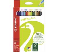 STABILO - 6019-2-181 - Pastelli GreenColors - diametro mina 2,5 mm - Stabilo - astuccio 18 pezzi - 76864 - Conf. da 1 Pz. - 6019-2-181