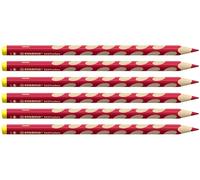 Stabilo EASYcolors - Matita colorata Ergonomica - per Mancini - Confezione da 6 - Rosso