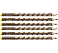 STABILO - Matita colorata Ergonomica - EASYcolors | per Mancini, Confezione da 6, Marrone
