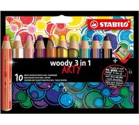 Matite e temperamatite multitalento STABILO Woody Arty 10