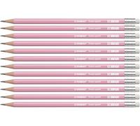 Stabilo Swano pastel - Matita con Gommino - Gradazione HB - Confezione da 12 - Rosa Antico