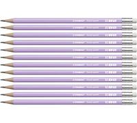Stabilo Swano pastel - Matita con Gommino - Gradazione HB - Confezione da 12 - Glicine
