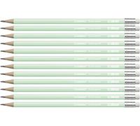 Stabilo Swano pastel - Matita con Gommino - Gradazione HB - Confezione da 12 - Verde Menta