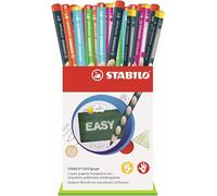 STABILO EASYgraph - Matita Ergonomica triangolare - Set da 36 (6 per Mancini, 30 per Destrimani) - in 5 colori diversi - Gradazione HB