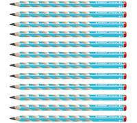 STABILO EASYgraph - Matita Ergonomica triangolare - per Destrimani - Azzurro - Confezione da 12 - Gradazione HB
